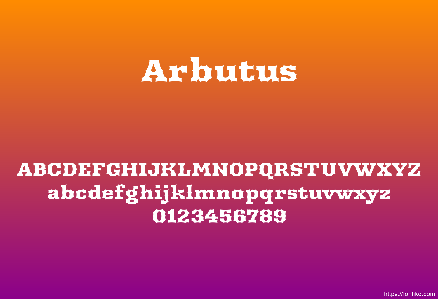 Arbutus font