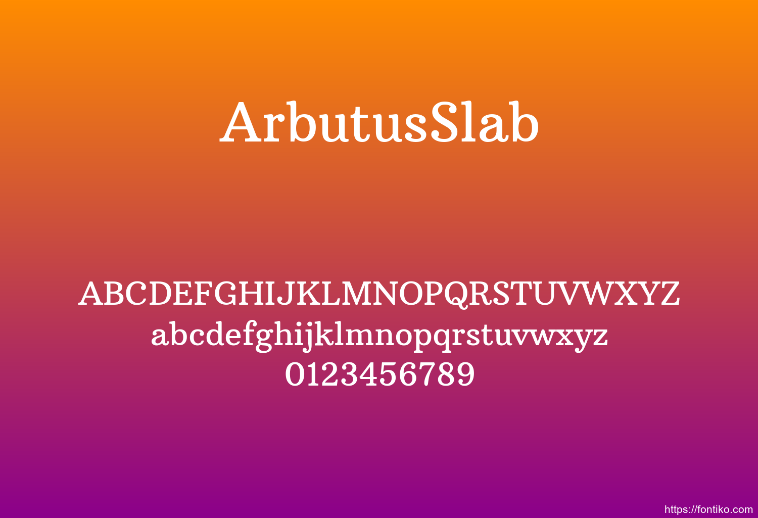 ArbutusSlab font