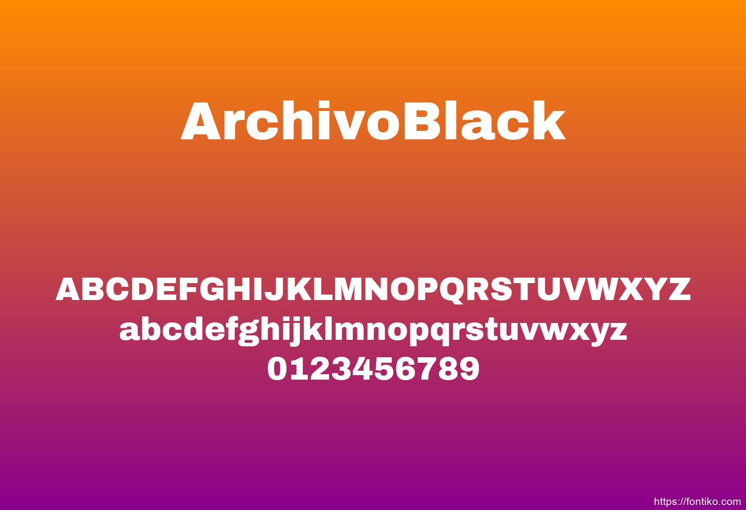 ArchivoBlack font