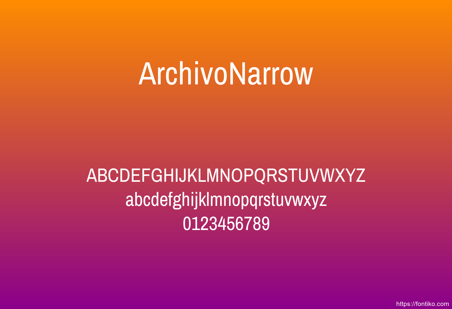 ArchivoNarrow font