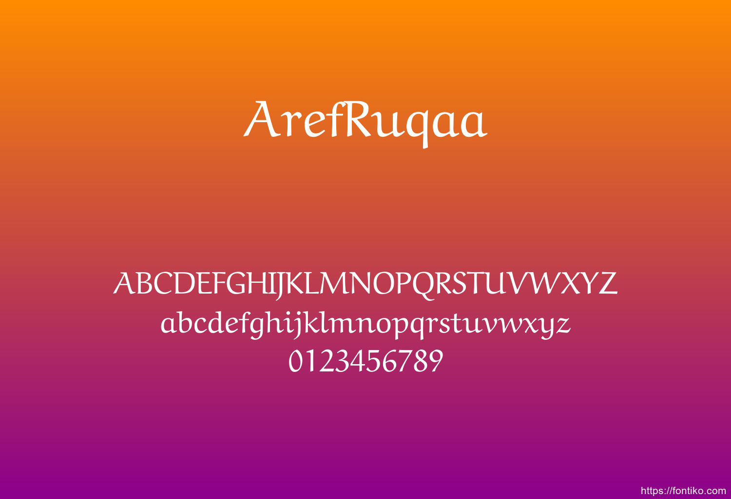 ArefRuqaa font