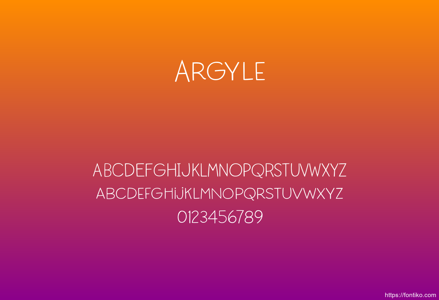 Argyle font