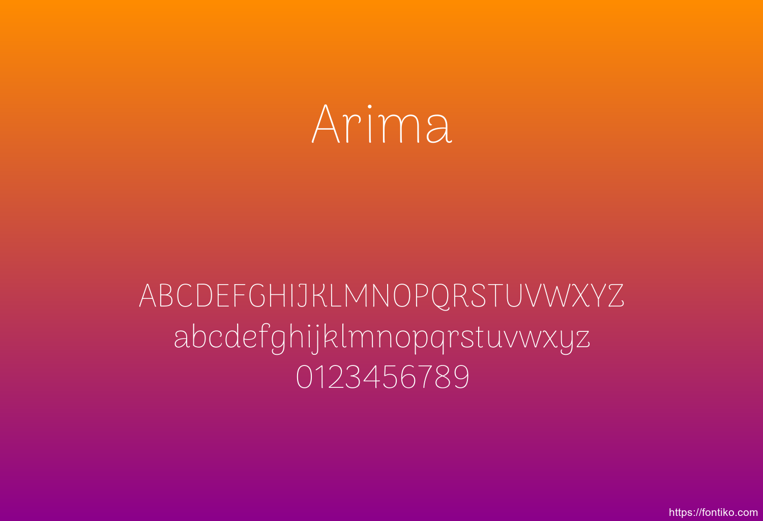 Arima font