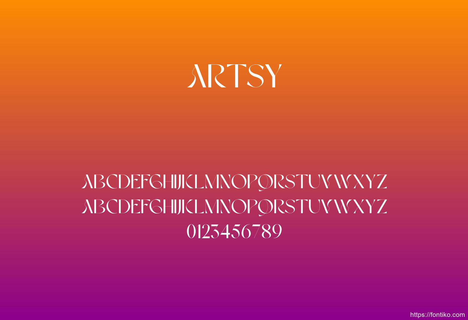 Artsy font