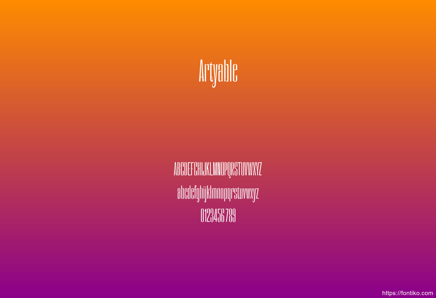 Artyable Artyable font