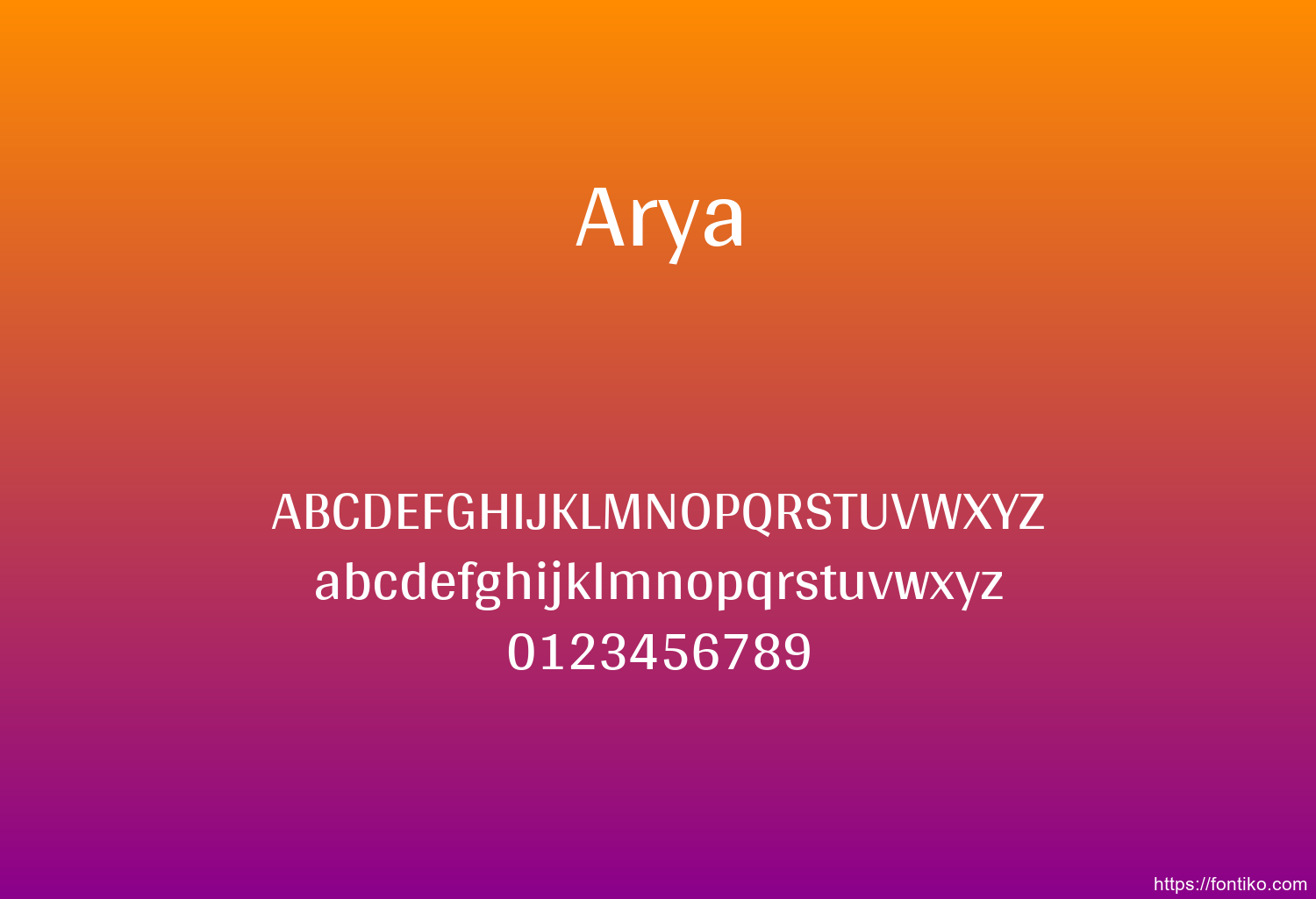 Arya font