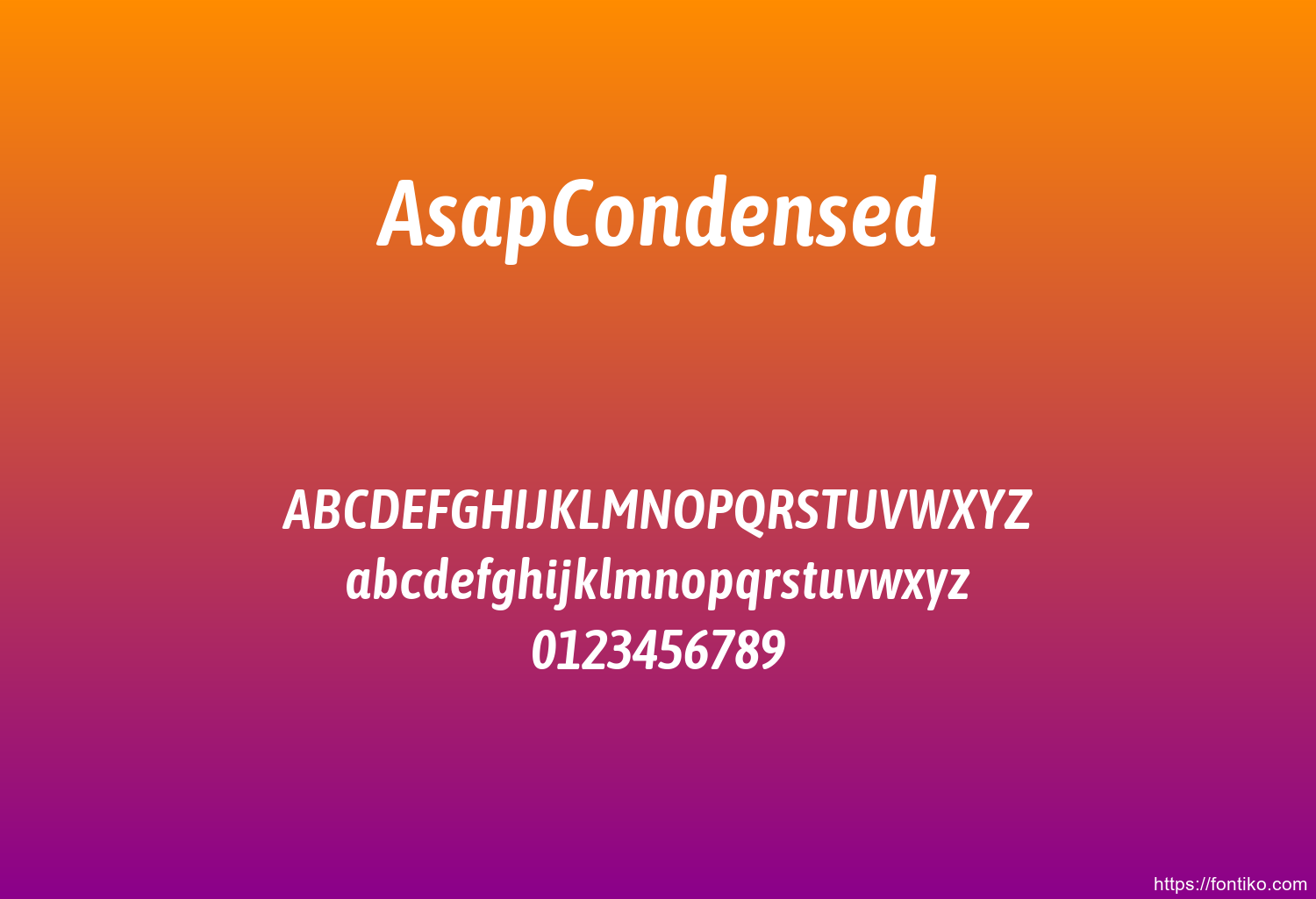 AsapCondensed AsapCondensed font