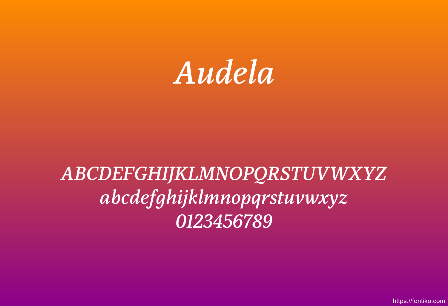 Audela font