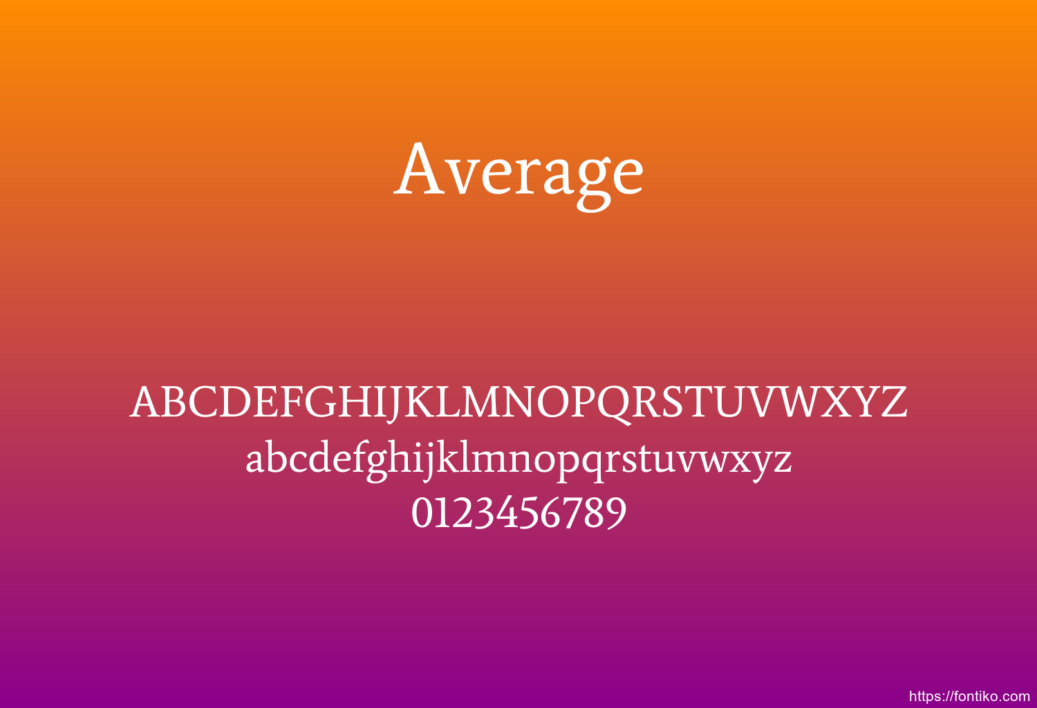 Average font