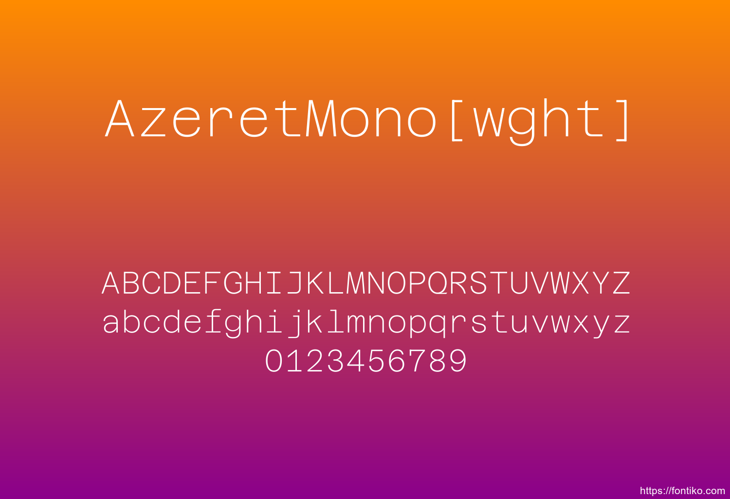 AzeretMono[wght] font