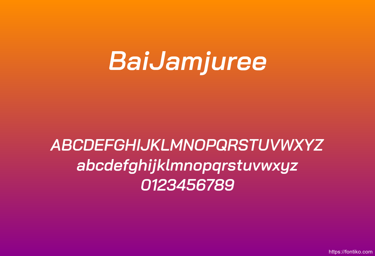 BaiJamjuree BaiJamjuree font