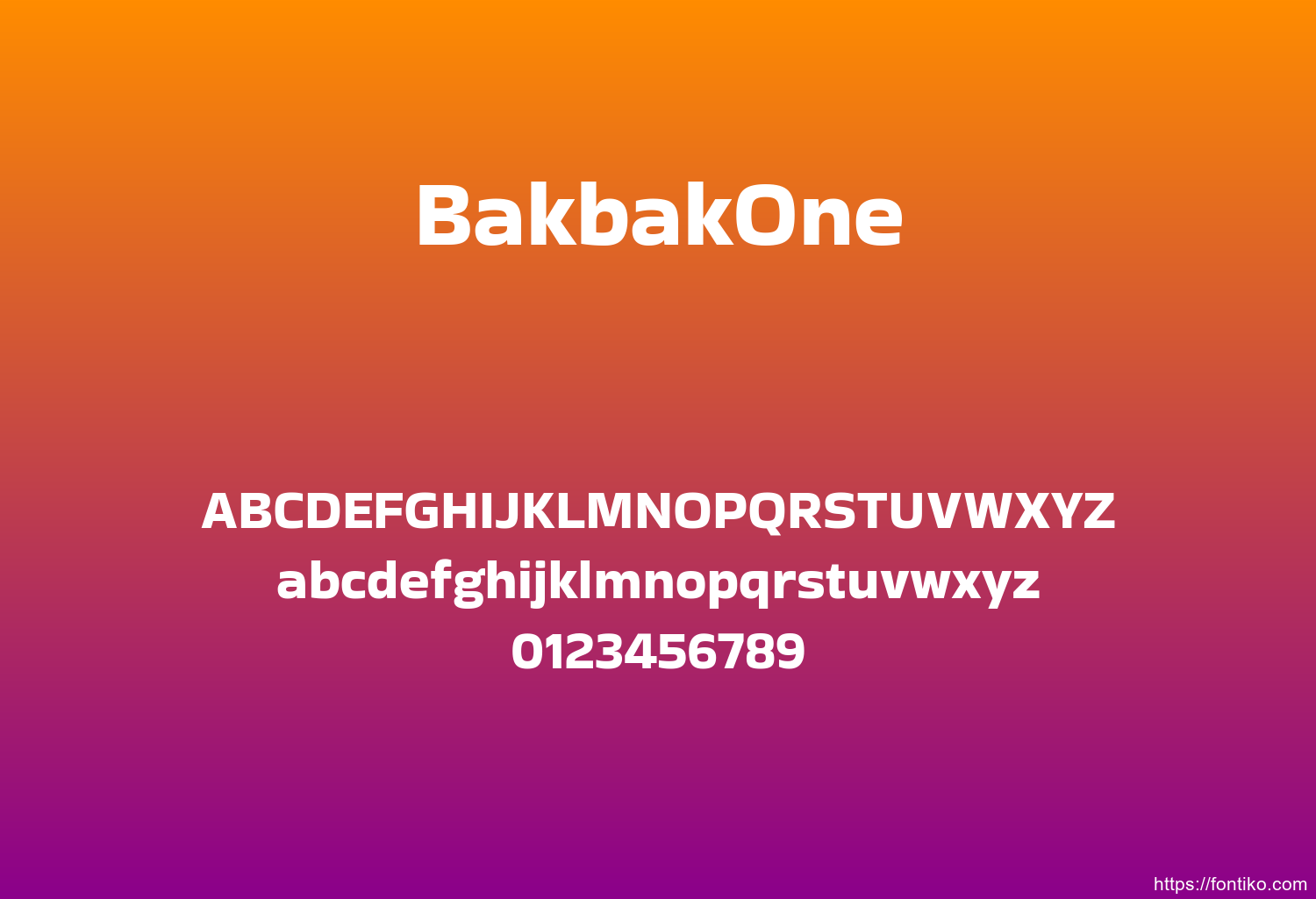 BakbakOne BakbakOne font