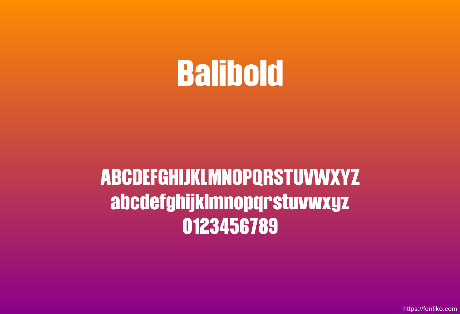 Balibold font