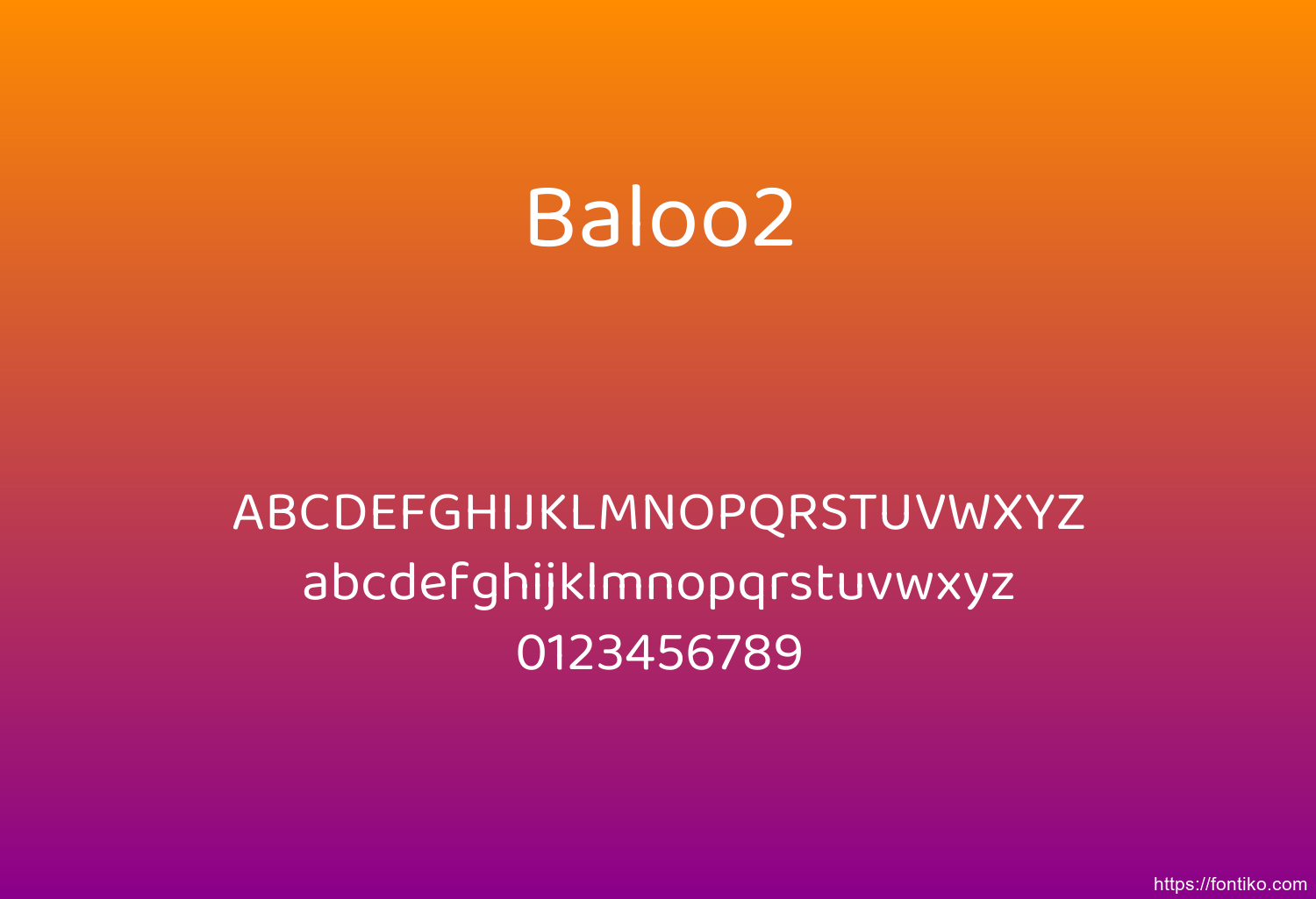 Baloo2 Baloo2 font