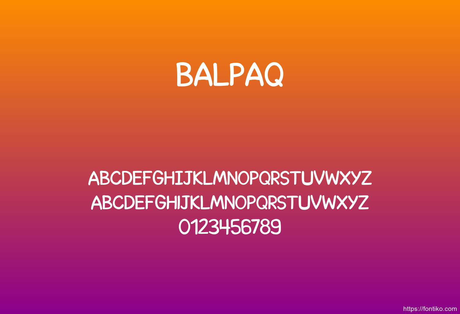 Balpaq font