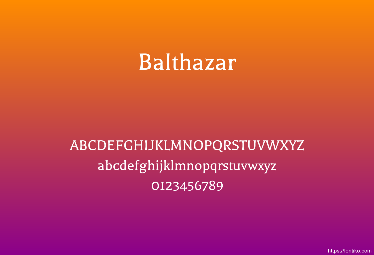 Balthazar Balthazar font