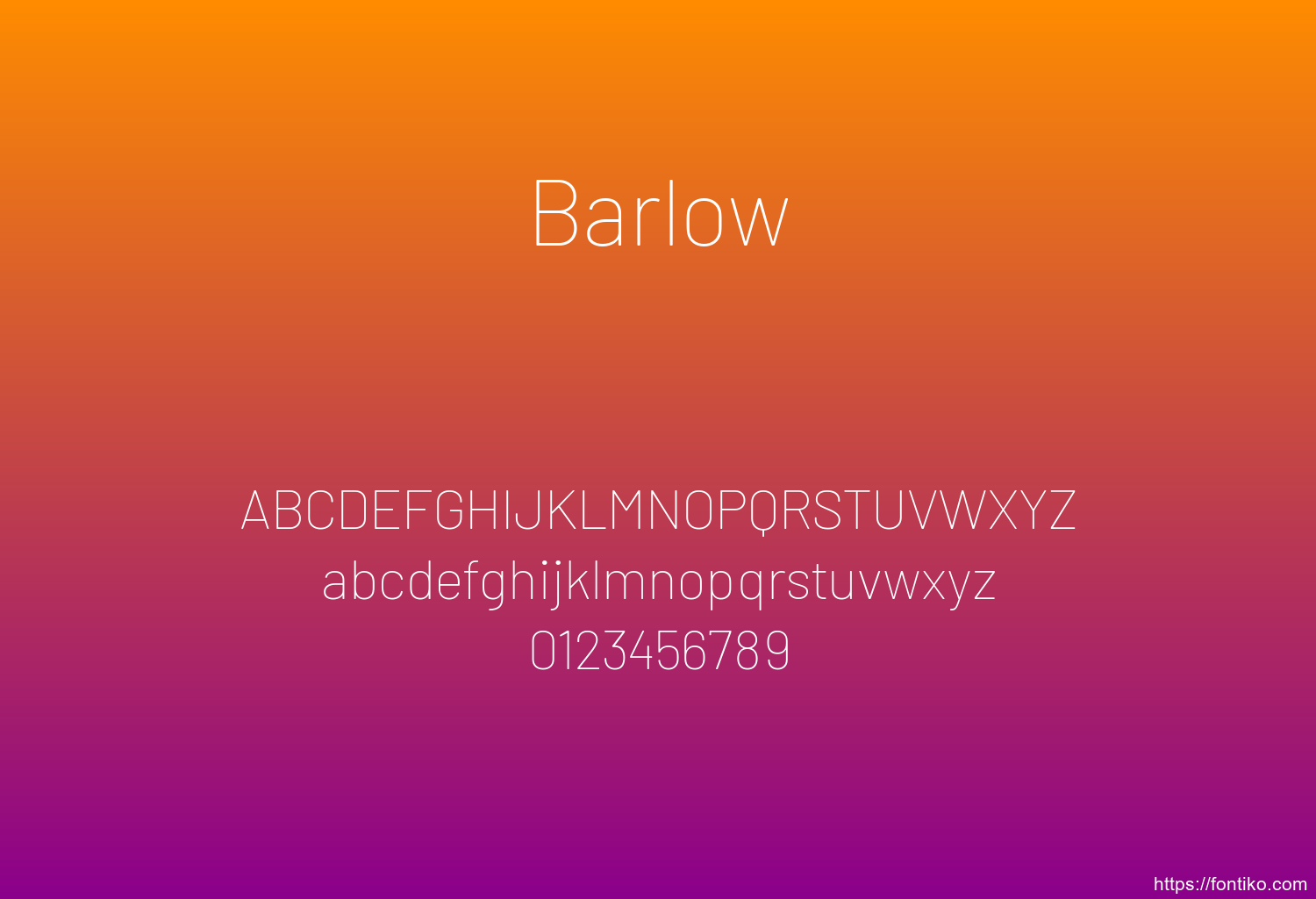 Barlow font