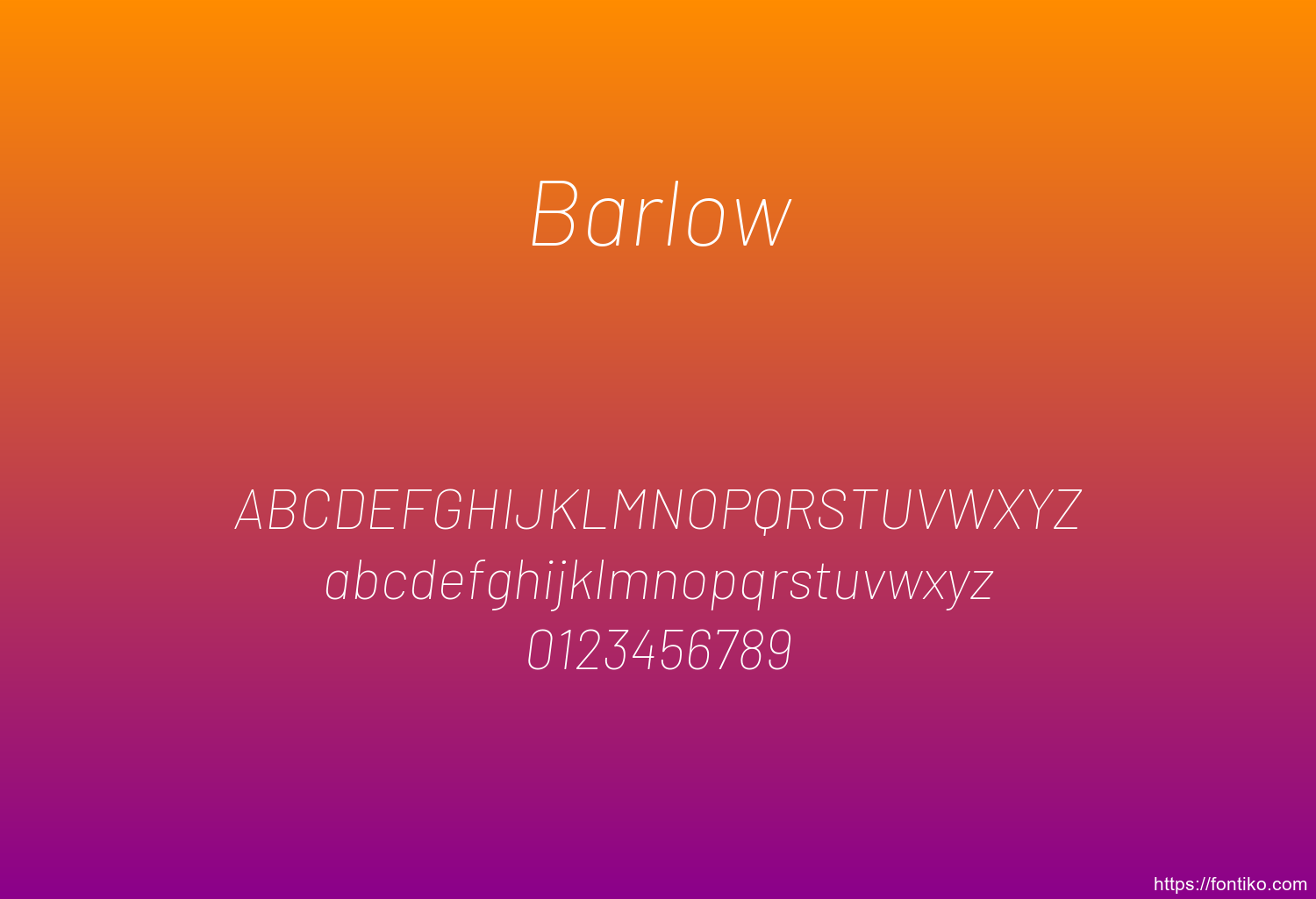 Barlow font