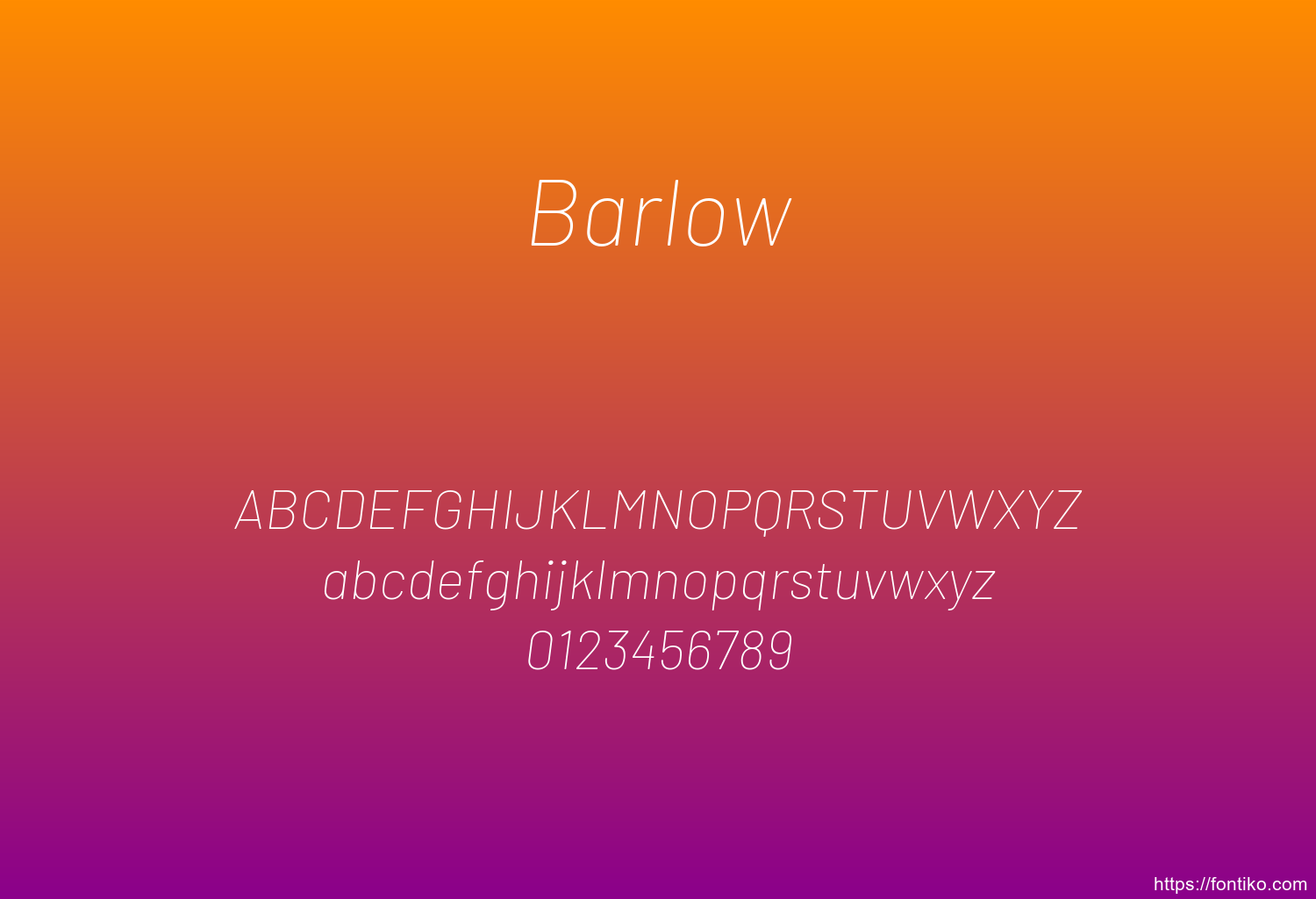 Barlow Barlow font