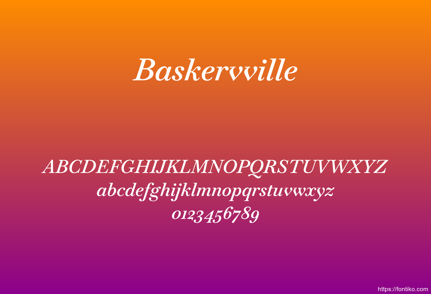 Baskervville Baskervville font