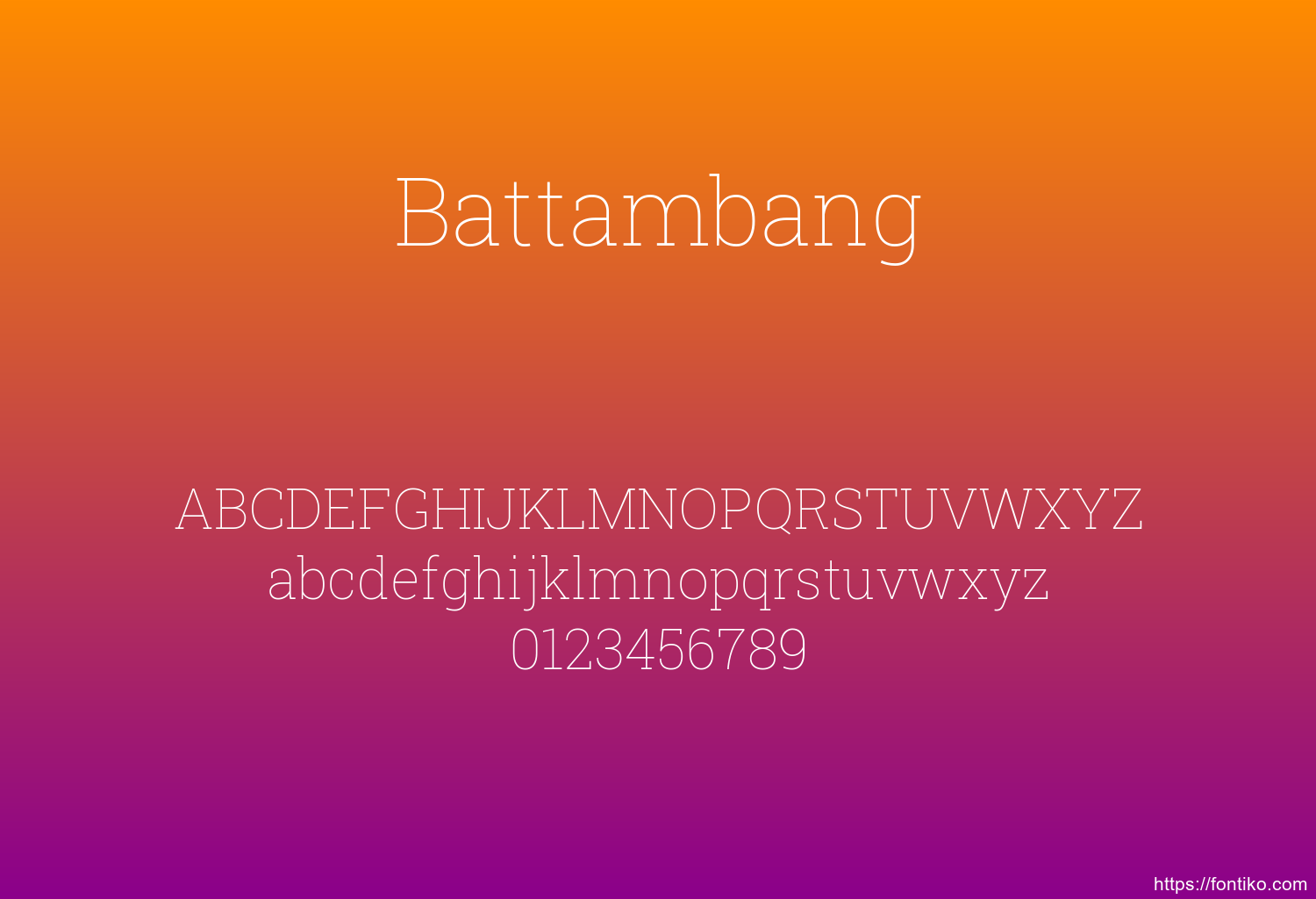 Battambang Battambang font