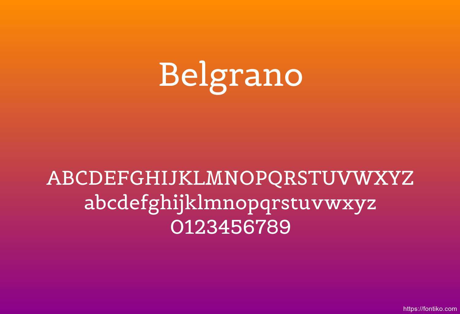 Belgrano Belgrano font