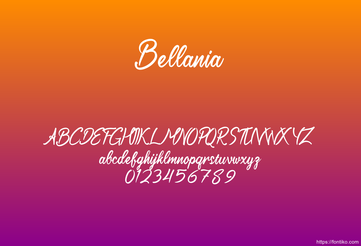 Bellania font