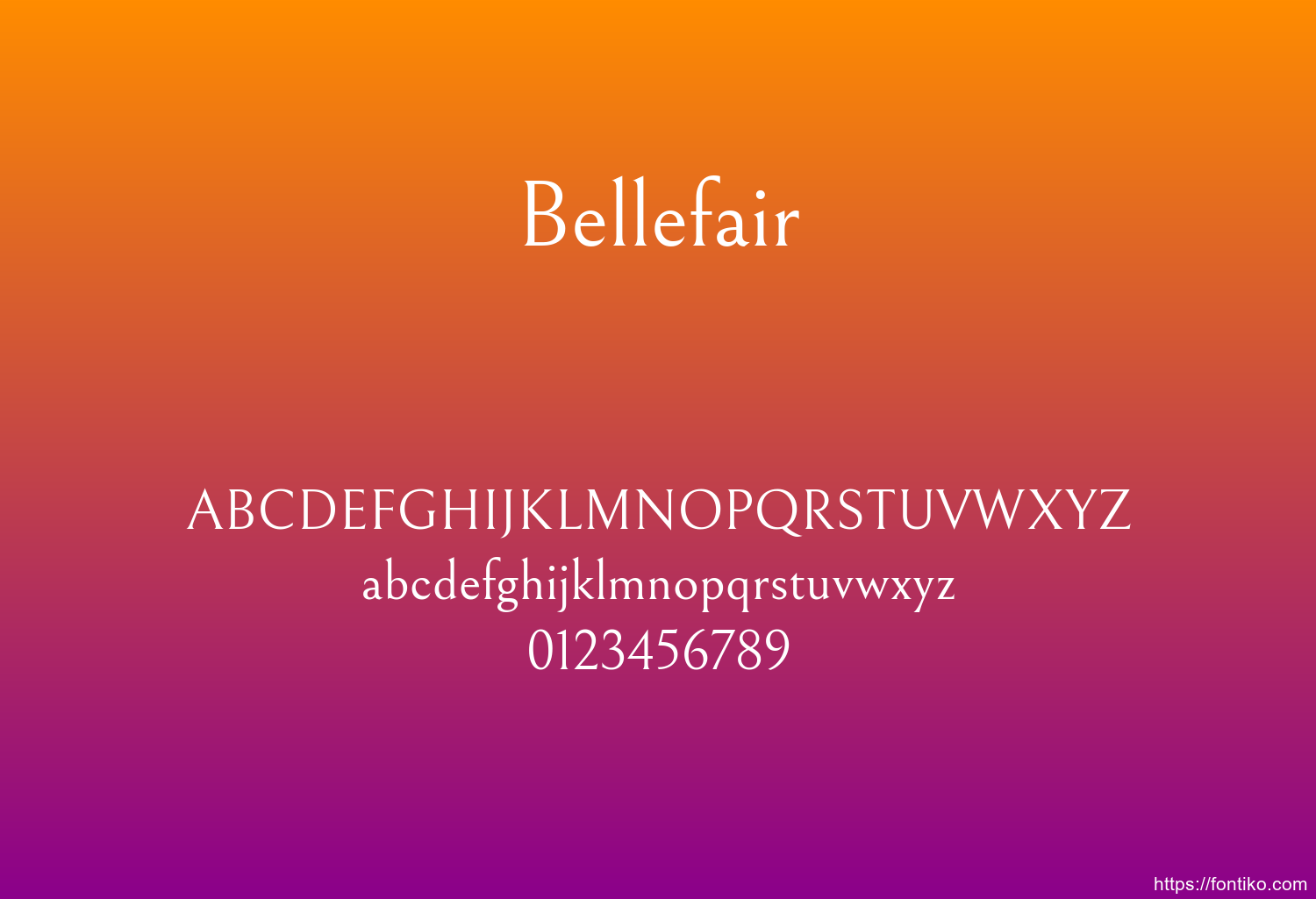 Bellefair Bellefair font