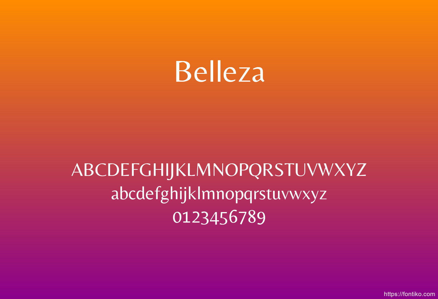 Belleza Belleza font