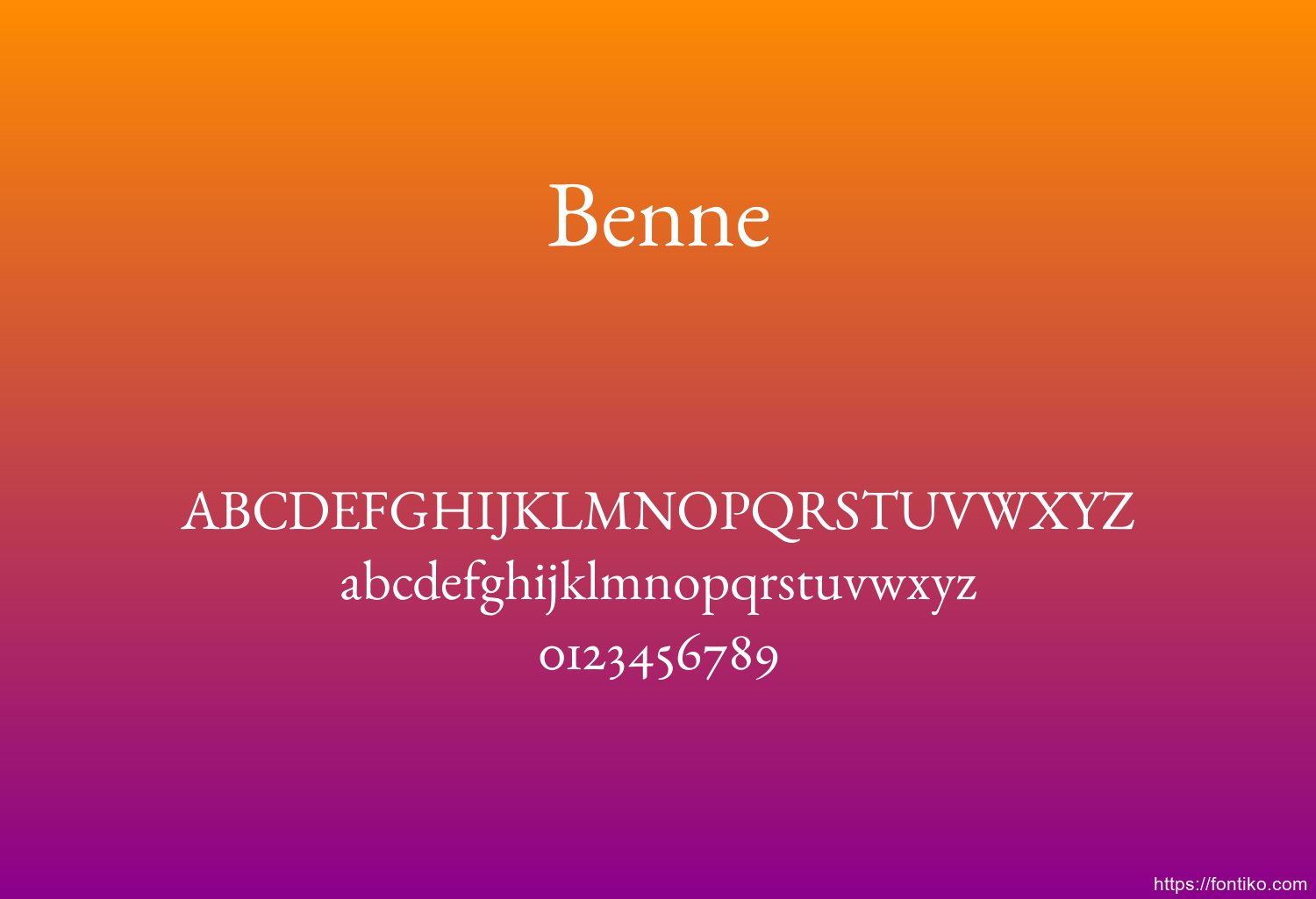 Benne Benne font