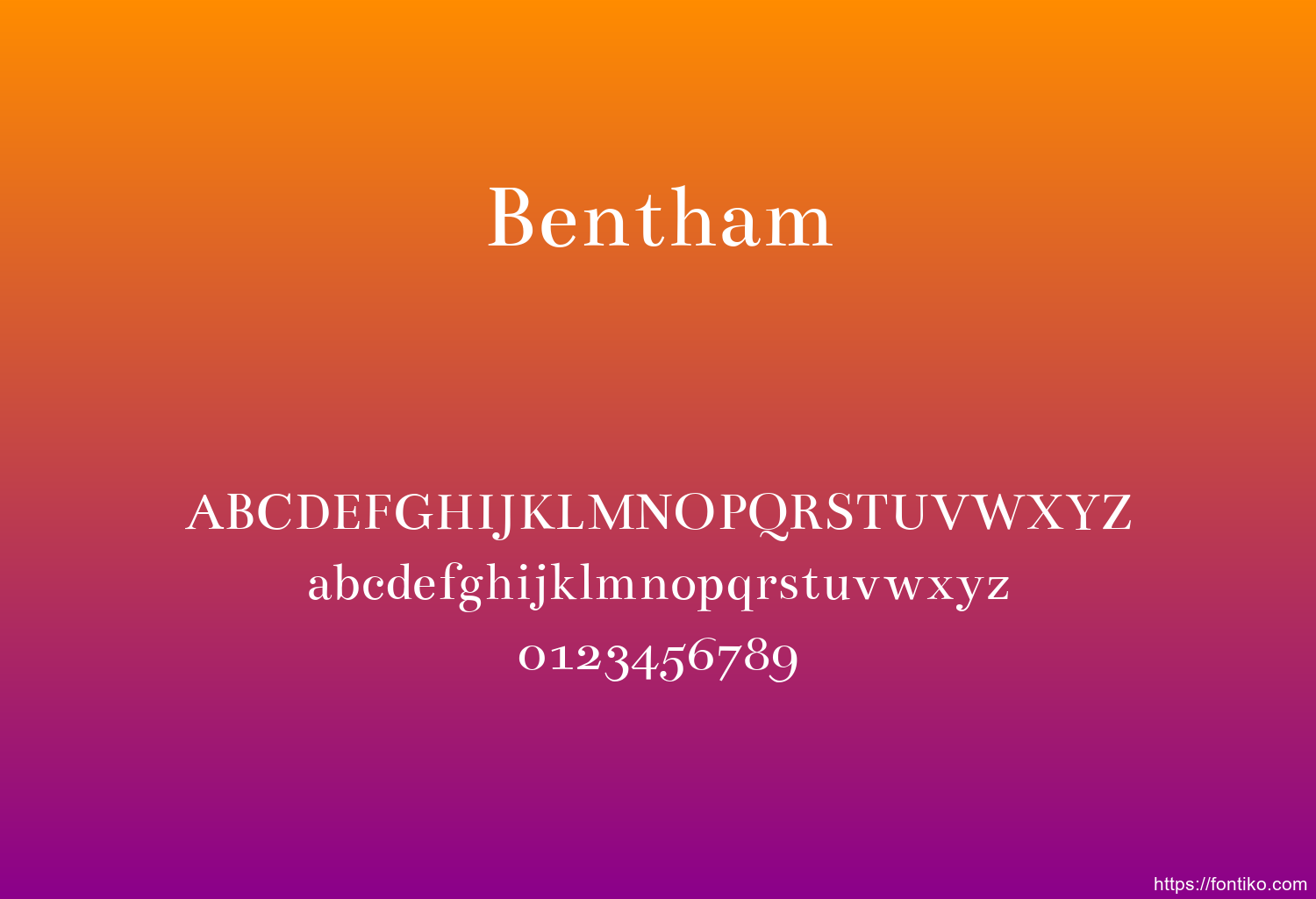 Bentham Bentham font