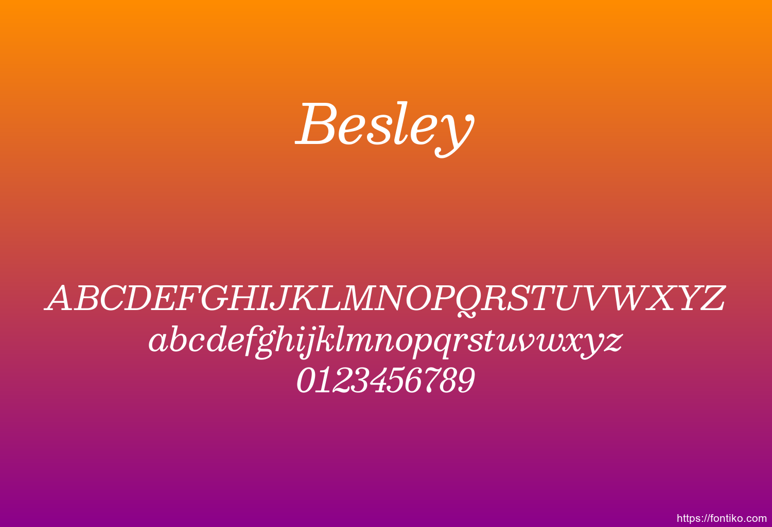 Besley Besley font
