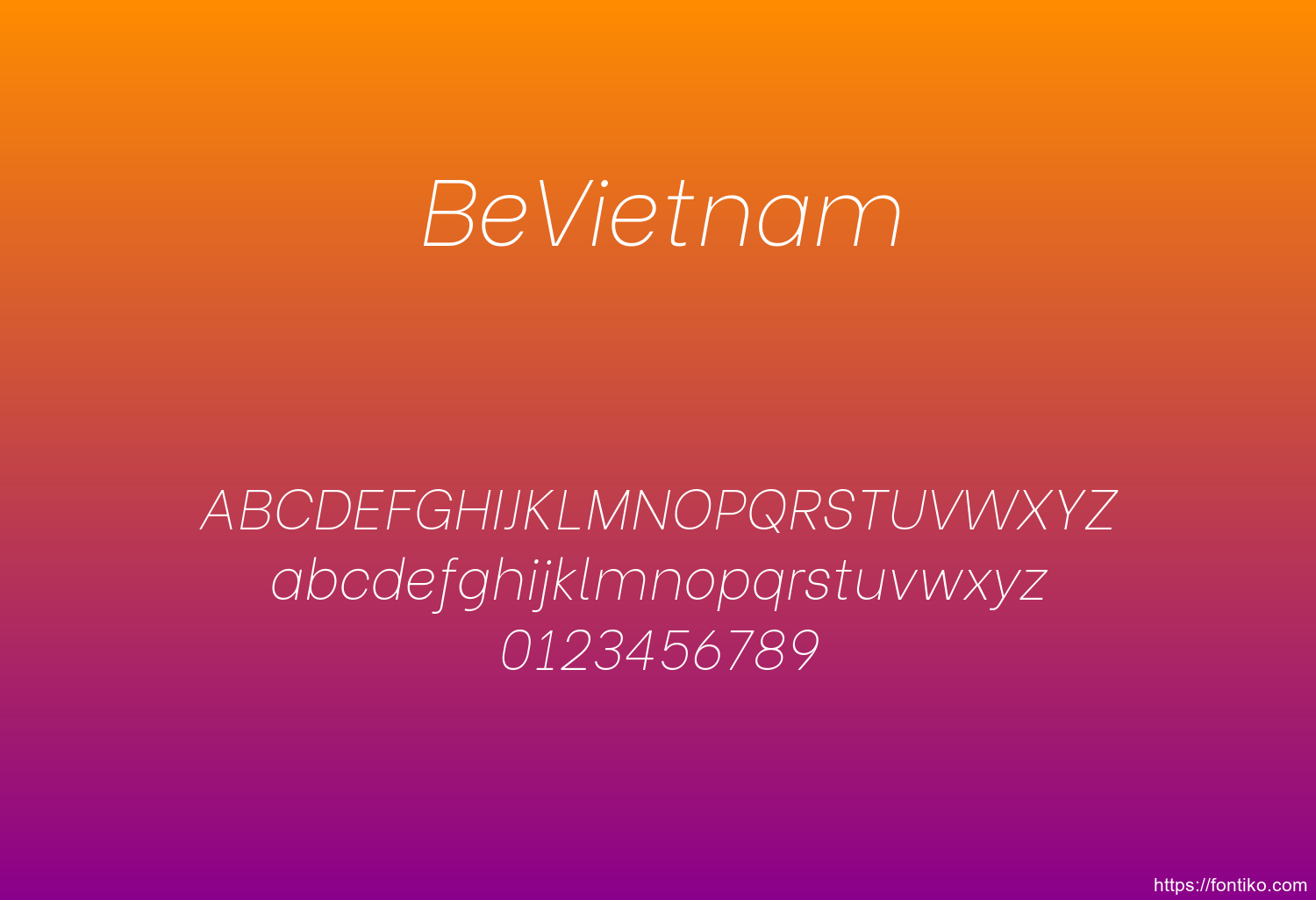 BeVietnam font