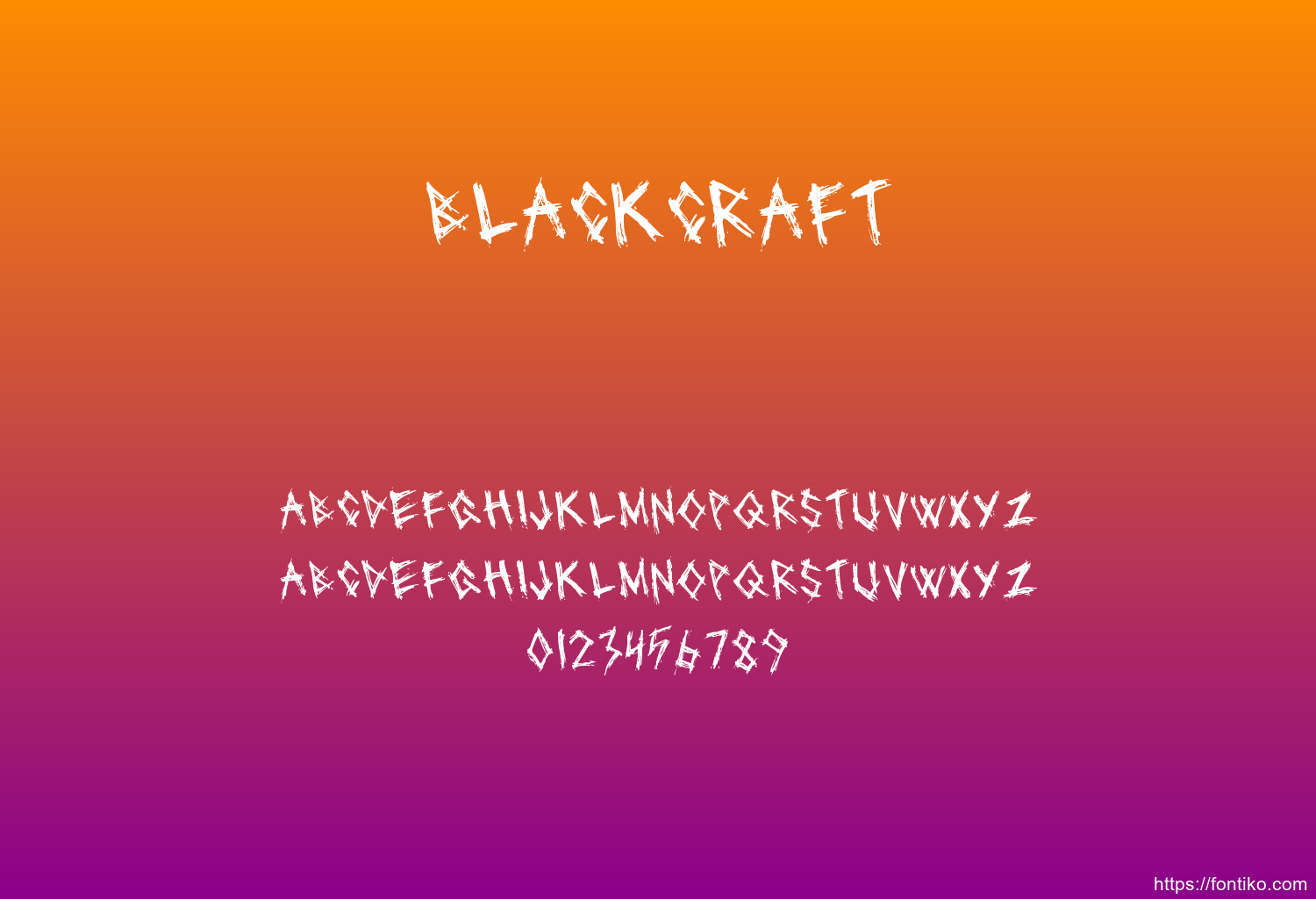Blackcraft font