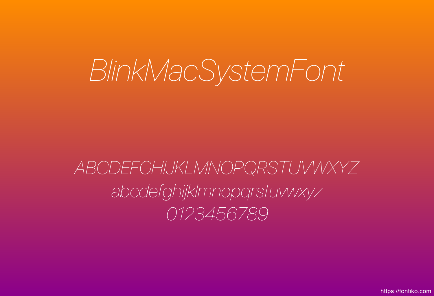 BlinkMacSystemFont BlinkMacSystemFont font