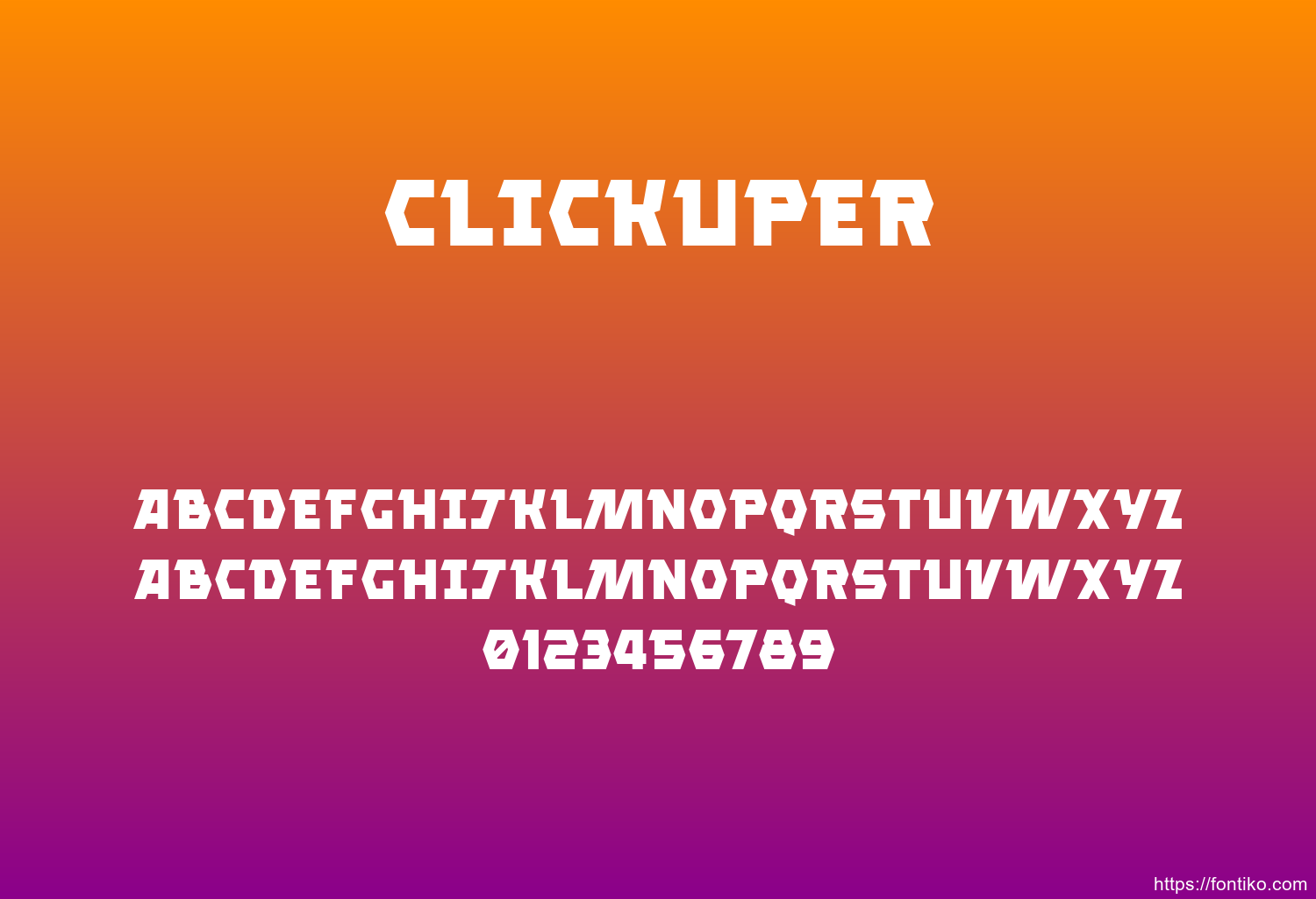 Clickuper font