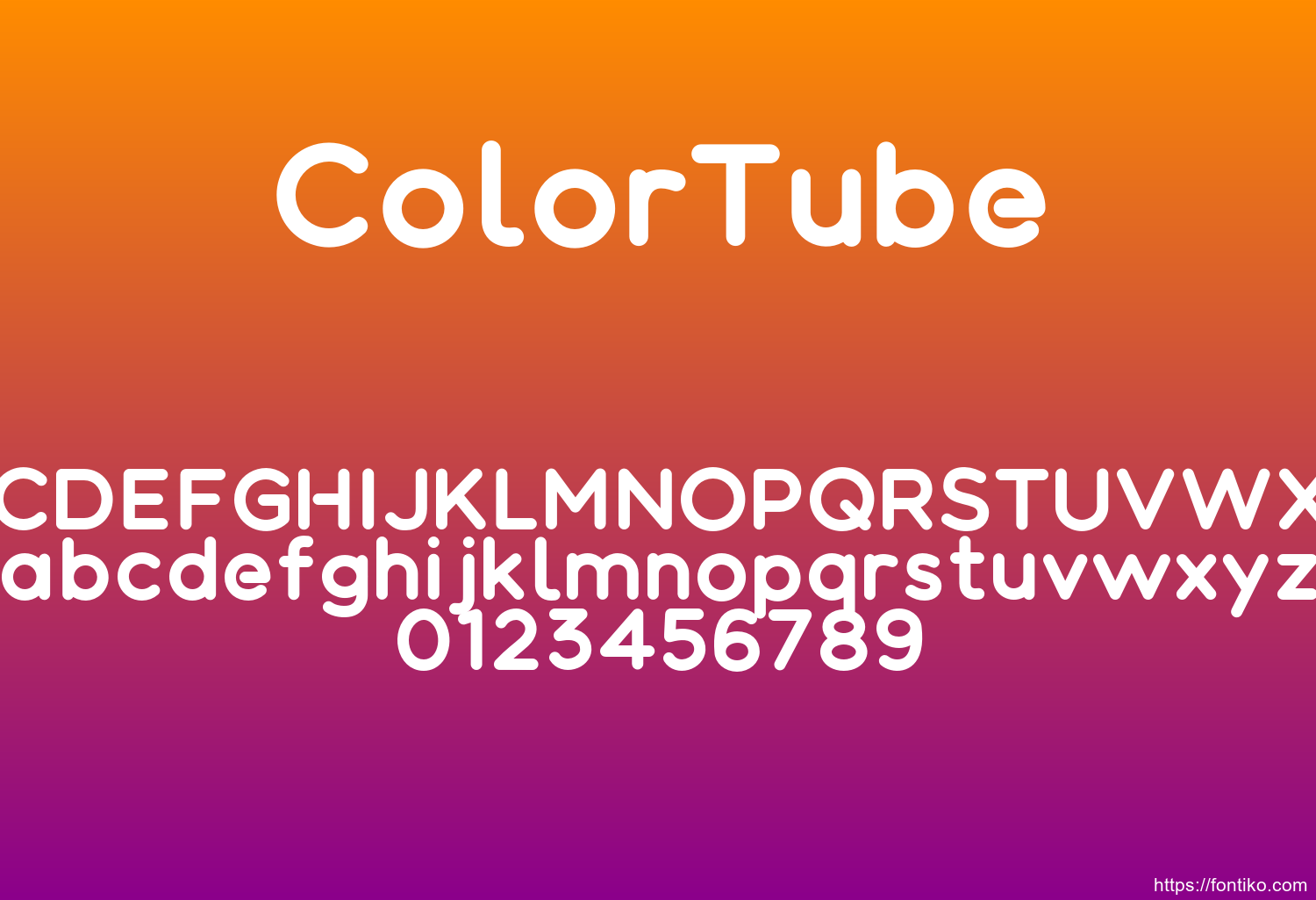 ColorTube font