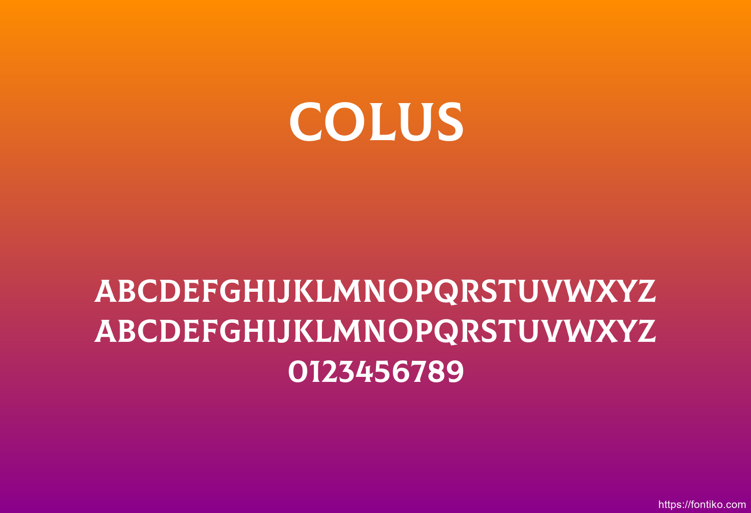 Colus font