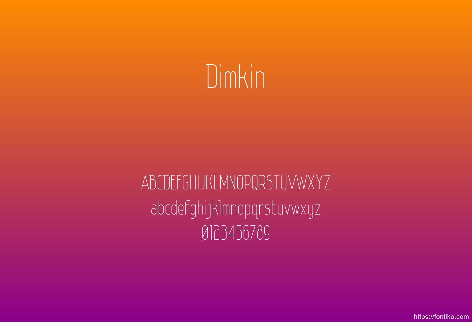 Dimkin font