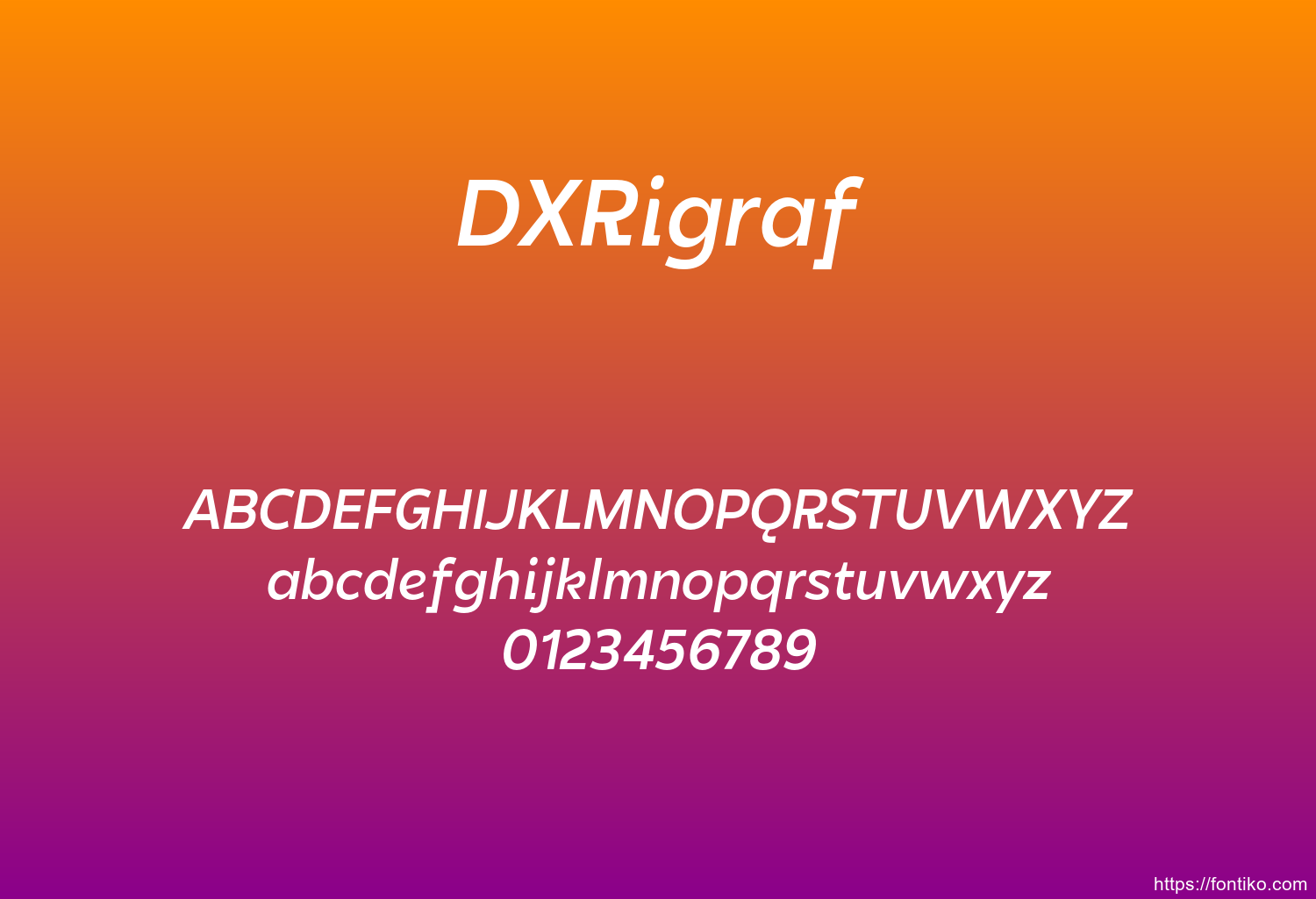 DXRigraf font