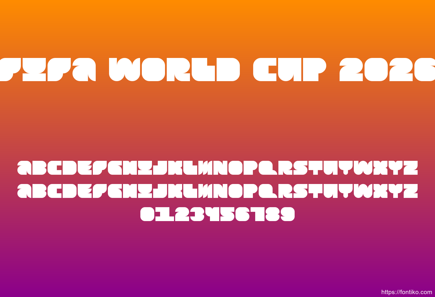 FIFA World Cup 2026 font
