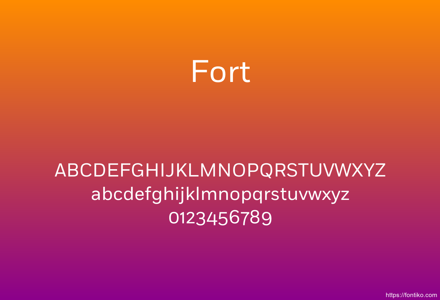 Fort Fort font