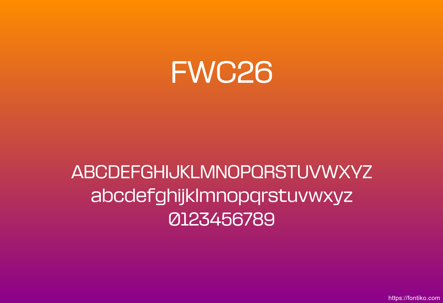 FWC26 font
