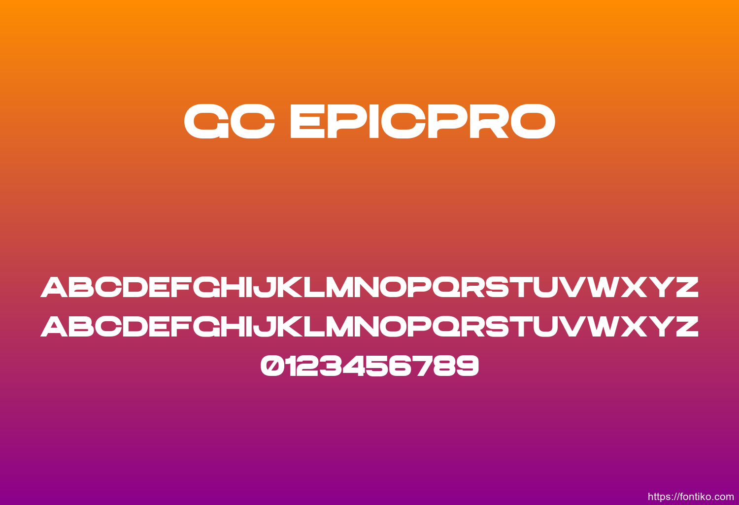 GC EPICPRO GC EPICPRO font