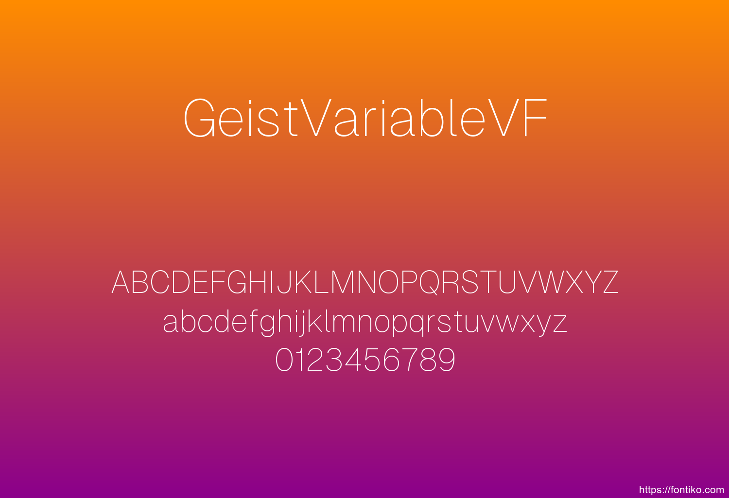 GeistVariableVF font