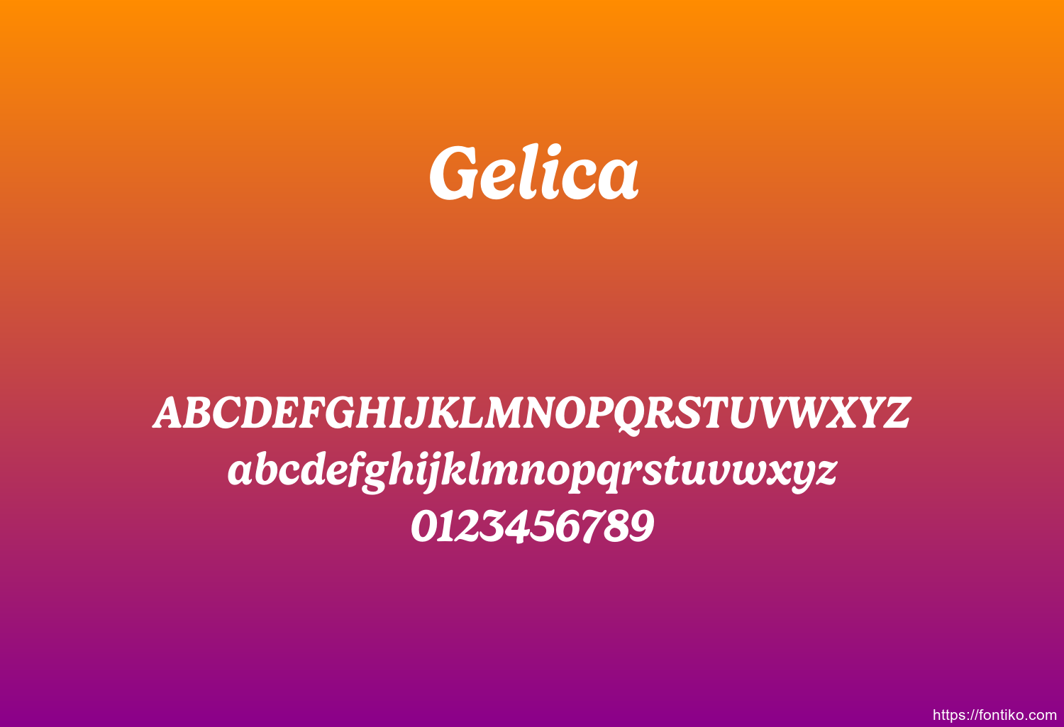 Gelica font