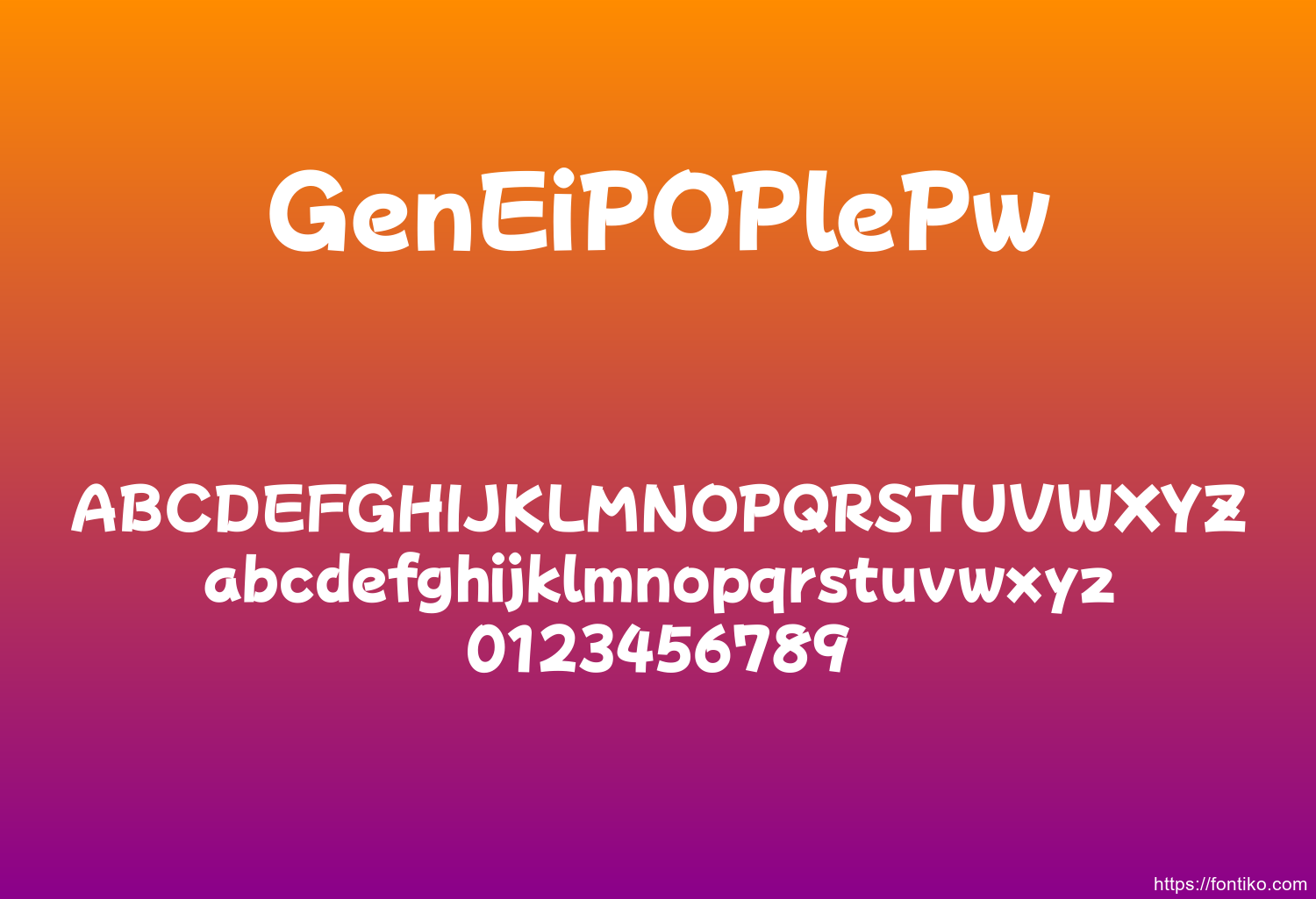 GenEiPOPlePw font