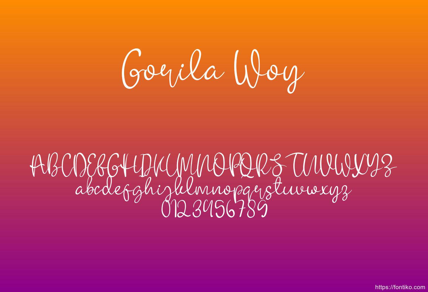 Gorila Woy font