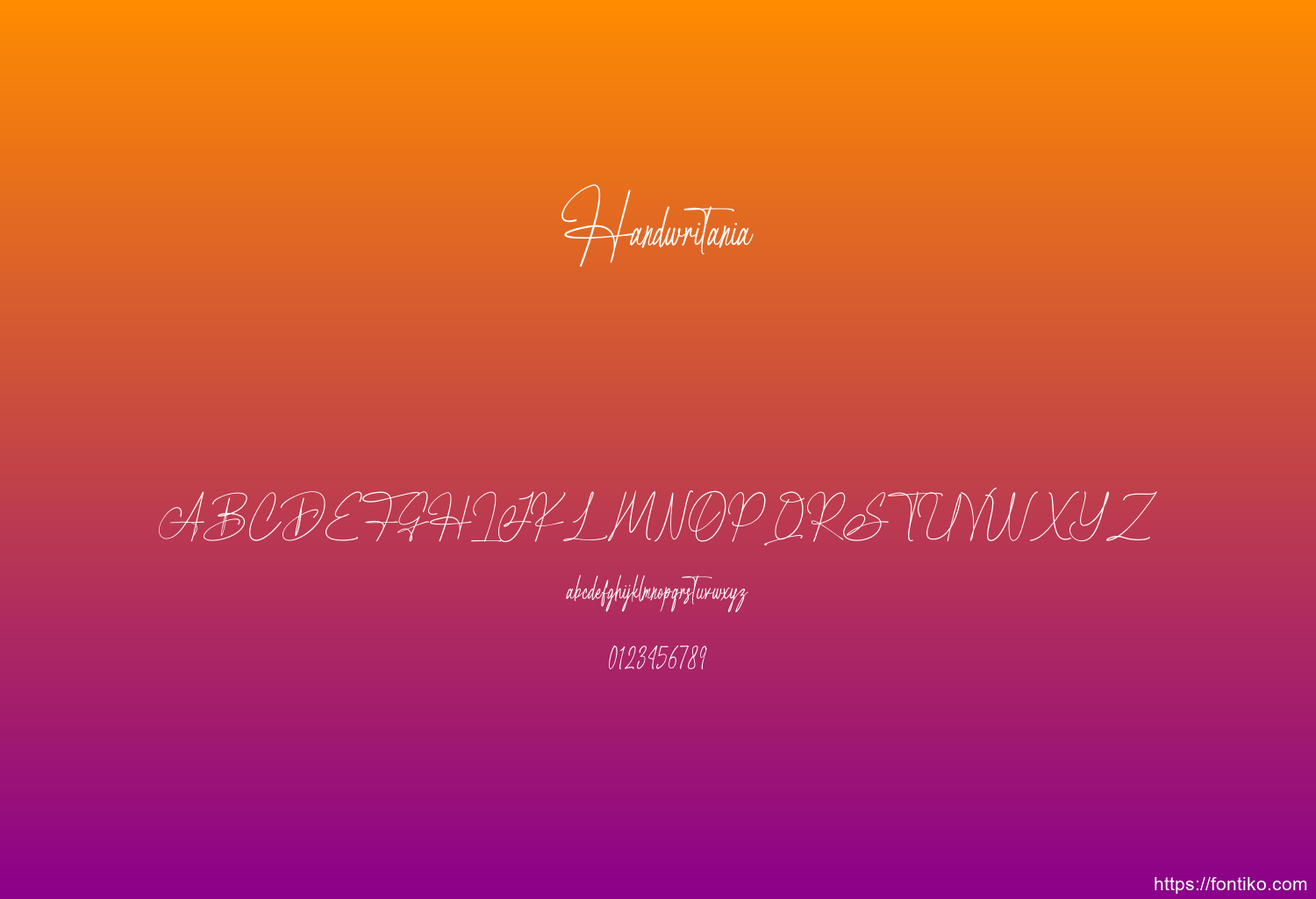 Handwritania font