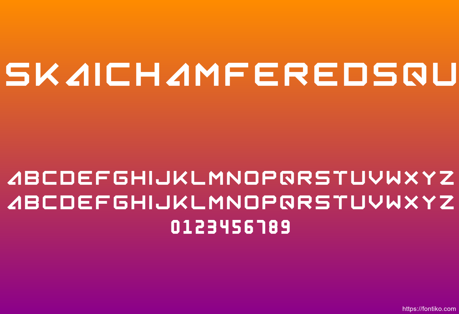 HooskaiChamferedSquare font